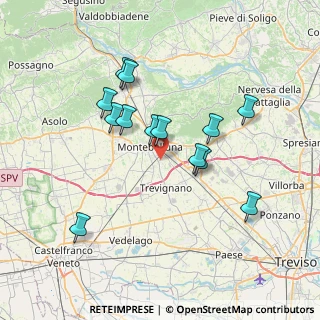 Mappa Via degli Oleandri, 31044 Montebelluna TV, Italia (6.60077)