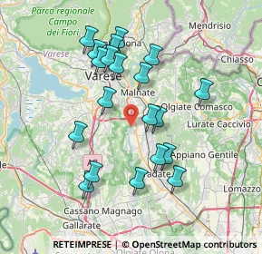 Mappa Via Benedetto Milani, 21043 Castiglione Olona VA, Italia (6.9535)