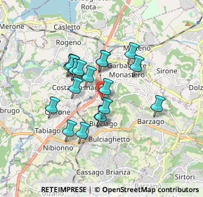 Mappa Via M. Buonarroti, 23845 Costa Masnaga LC, Italia (1.332)