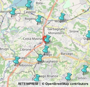 Mappa Via M. Buonarroti, 23845 Costa Masnaga LC, Italia (2.70167)