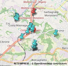 Mappa Via M. Buonarroti, 23845 Costa Masnaga LC, Italia (0.8765)