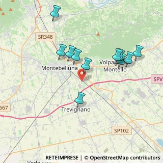 Mappa Via Argine, 31044 Montebelluna TV, Italia (3.74455)