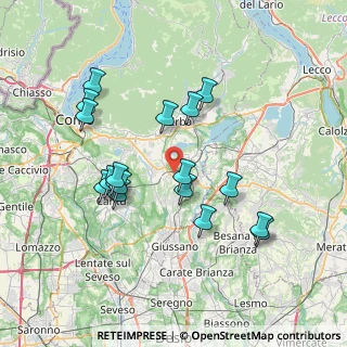 Mappa Via Monticello, 22040 Anzano del Parco CO, Italia (7.13)