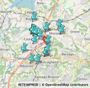 Mappa Via Italia, 23845 Costa Masnaga LC, Italia (1.307)