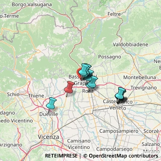 Mappa Via Padre Zanuso, 36061 Bassano del Grappa VI, Italia (9.47467)