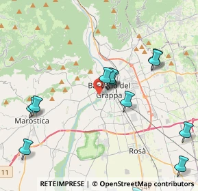 Mappa Via Padre Zanuso, 36061 Bassano del Grappa VI, Italia (4.53154)