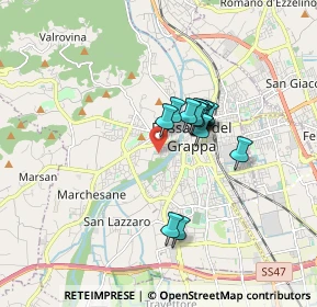 Mappa Via Padre Zanuso, 36061 Bassano del Grappa VI, Italia (1.12667)
