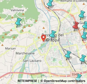 Mappa Via Padre Zanuso, 36061 Bassano del Grappa VI, Italia (3.29091)