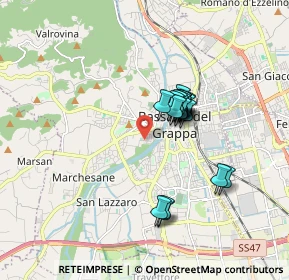 Mappa Via Padre Zanuso, 36061 Bassano del Grappa VI, Italia (1.29895)