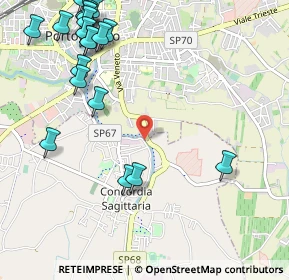 Mappa Via SS. Martiri, 30026 Portogruaro VE, Italia (1.391)