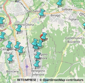 Mappa Via Como, 21040 Venegono Superiore VA, Italia (2.784)