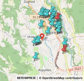 Mappa Sentiero sul ruscello, 11010 Gignod AO, Italia (0.825)