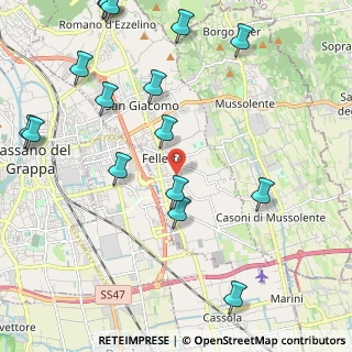 Mappa Via Cima, 36060 Romano D'ezzelino VI, Italia (2.735)