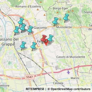 Mappa Via Cima, 36060 Romano D'ezzelino VI, Italia (2.02455)