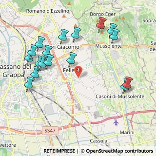 Mappa Via Cima, 36060 Romano D'ezzelino VI, Italia (2.35529)