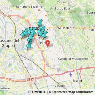 Mappa Via Cima, 36060 Romano D'ezzelino VI, Italia (1.64583)