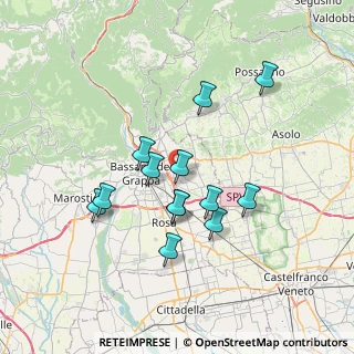 Mappa Via Cima, 36060 Romano D'ezzelino VI, Italia (6.21615)