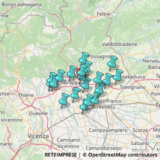 Mappa Via Cima, 36060 Romano D'ezzelino VI, Italia (9.749)