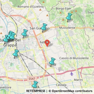 Mappa Via Monte Pertica, 36060 Romano D'ezzelino VI, Italia (3.31692)