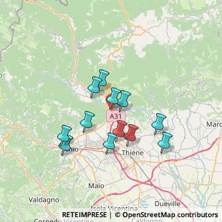Mappa Via Levà, 36013 Piovene Rocchette VI, Italia (5.80667)