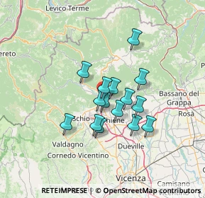 Mappa Via Levà, 36013 Piovene Rocchette VI, Italia (9.72667)