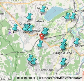 Mappa V. Villa San Giuseppe, 22040 Anzano del Parco CO, Italia (2.10158)