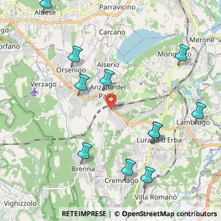 Mappa Via S. Giuseppe, 22040 Anzano del Parco CO, Italia (2.53545)