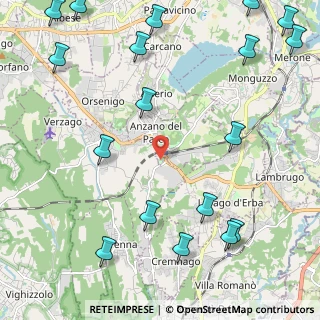 Mappa Via S. Giuseppe, 22040 Anzano del Parco CO, Italia (3.12611)