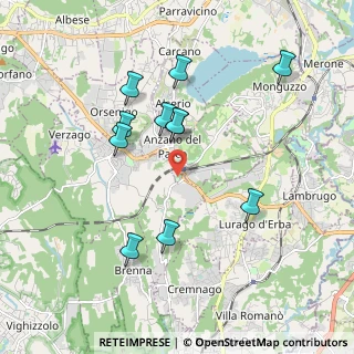Mappa Via S. Giuseppe, 22040 Anzano del Parco CO, Italia (1.79636)