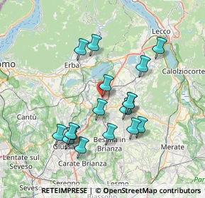 Mappa Piazza S. Rocco, 23845 Costa Masnaga LC, Italia (6.80529)