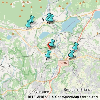 Mappa Via Vallassina, 22040 Lurago d'Erba CO, Italia (3.89083)
