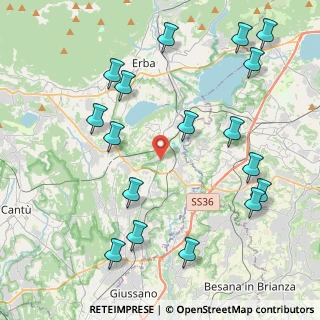 Mappa Via Vallassina, 22040 Lurago d'Erba CO, Italia (4.95235)