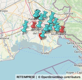 Mappa Via Eugenio Curiel, 33051 Aquileia UD, Italia (11.9995)