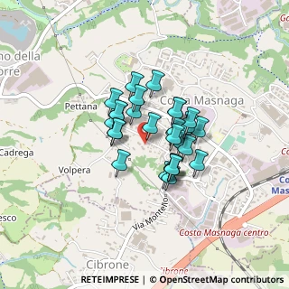 Mappa Via Guglielmo Marconi, 23845 Costa Masnaga LC, Italia (0.27143)