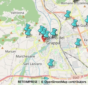 Mappa Viale Giraldi Pecori, 36061 Bassano del Grappa VI, Italia (2.68842)
