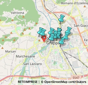 Mappa Viale Giraldi Pecori, 36061 Bassano del Grappa VI, Italia (1.14714)