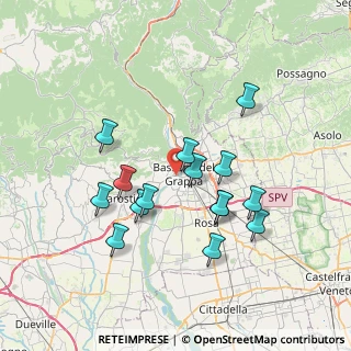 Mappa Via Milano, 36061 Bassano del Grappa VI, Italia (6.63467)