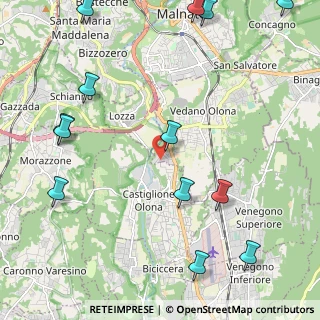 Mappa Via Boschina, 21043 Vedano Olona VA, Italia (2.96308)