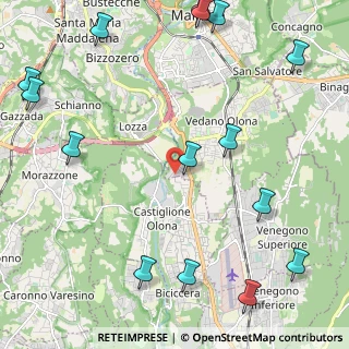 Mappa Via Boschina, 21043 Vedano Olona VA, Italia (3.08733)