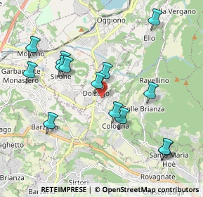 Mappa Via Puccini, 23843 Dolzago LC, Italia (2.03857)