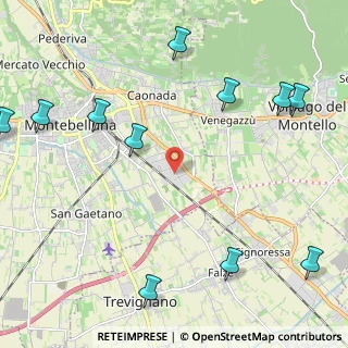 Mappa Via Ferraris Galileo, 31044 Montebelluna TV, Italia (2.96273)