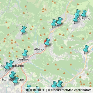 Mappa Via per Cene, 24021 Albino BG, Italia (6.9415)