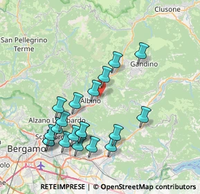 Mappa Via per Cene, 24021 Albino BG, Italia (8.0135)