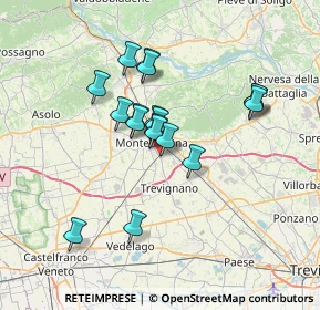 Mappa Via Biancospino, 31044 Montebelluna TV, Italia (5.58833)