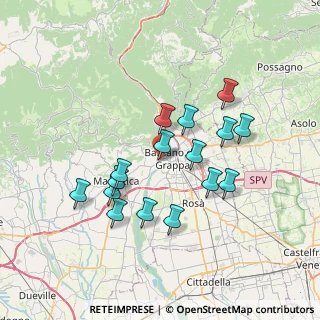 Mappa Via Col di Grado, 36061 Bassano del Grappa VI, Italia (6.44)