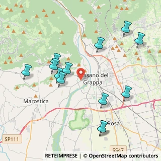 Mappa Via Col di Grado, 36061 Bassano del Grappa VI, Italia (4.39615)
