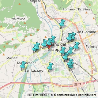 Mappa Via Generale Cantore, 36061 Bassano del Grappa VI, Italia (1.67667)