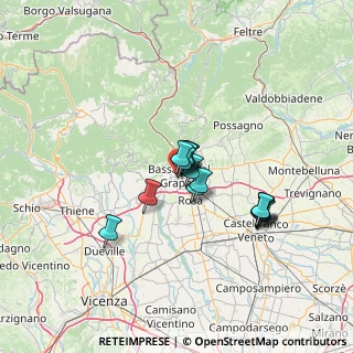 Mappa Via Generale Cantore, 36061 Bassano del Grappa VI, Italia (9.38933)