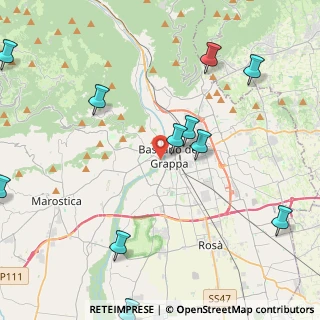 Mappa Via Generale Cantore, 36061 Bassano del Grappa VI, Italia (5.54273)