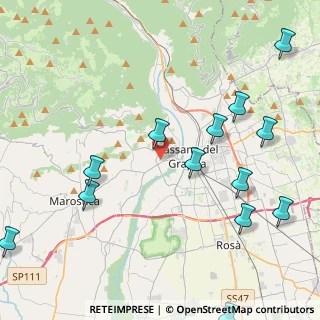 Mappa Via Monsignore Marco Carlesso, 36061 Bassano del Grappa VI, Italia (5.38)